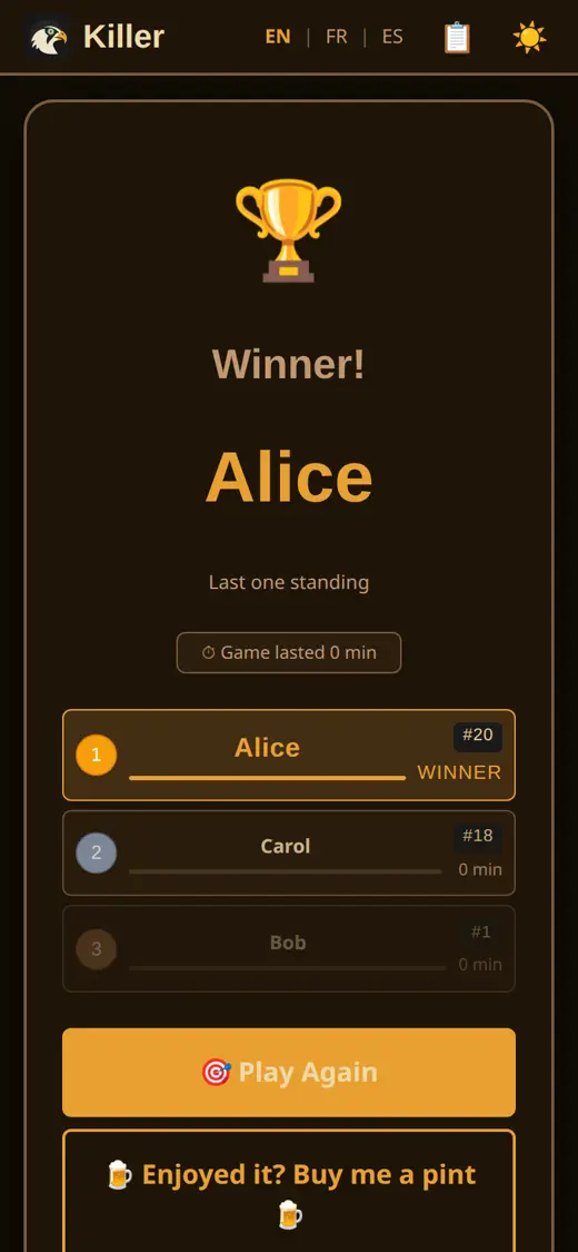 The last player standing wins